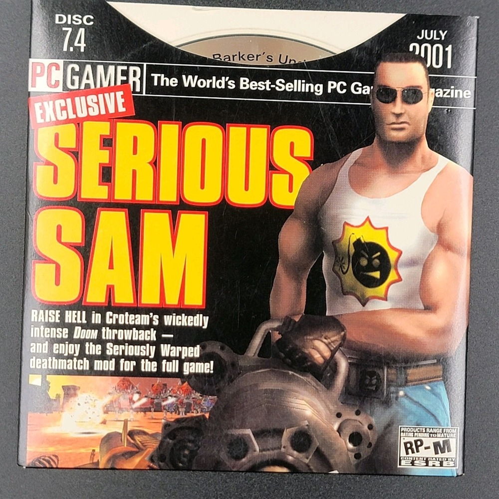 PC Gamer Demo Disc 7.4 July 2001 PC CD Serious Sam Half-life Blade Of Darkness